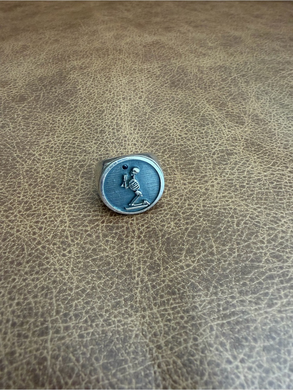 Stolen Girlfriends Club Praying Skeleton Signet Ring